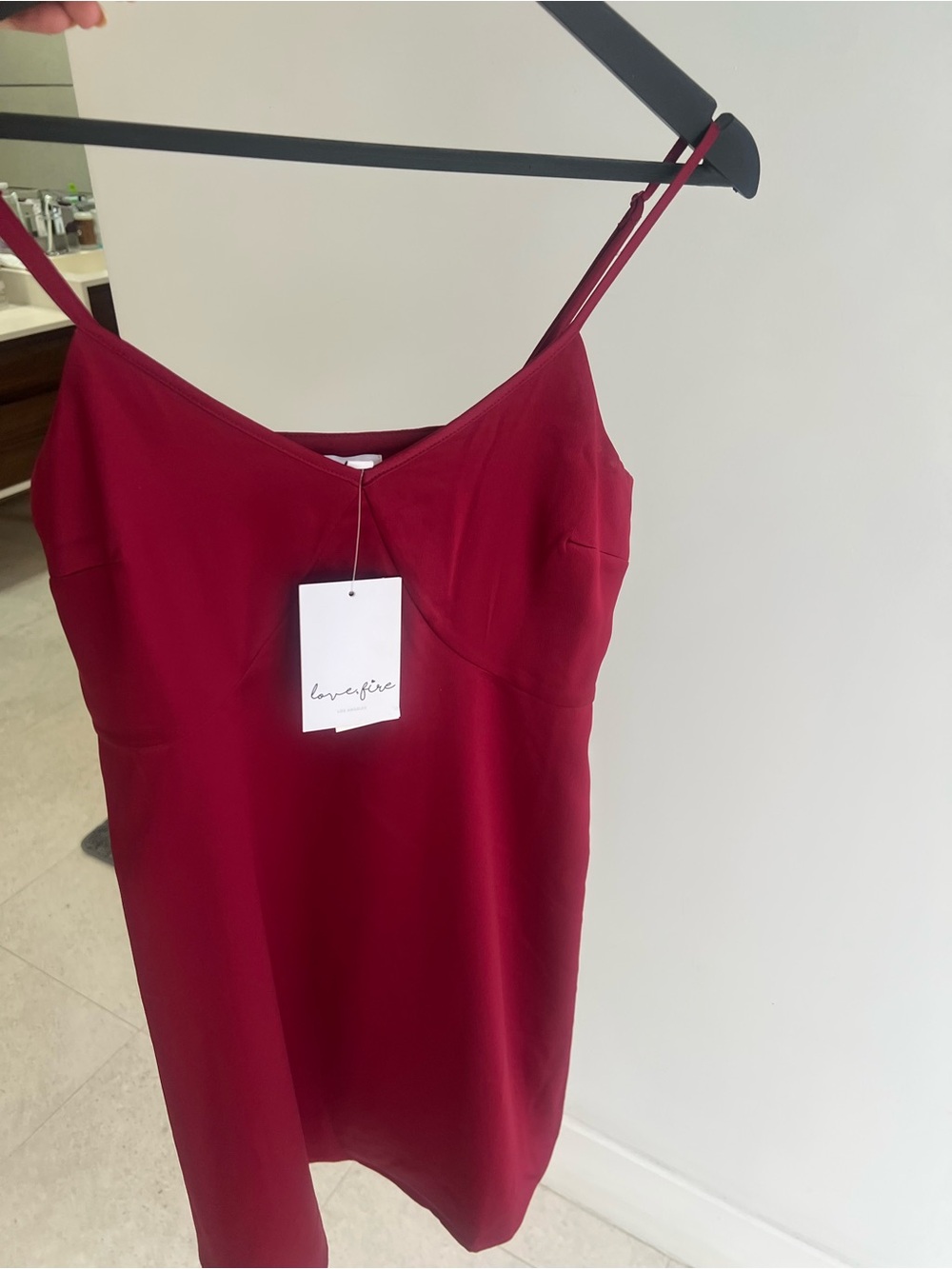 Wine Red Slip Dress